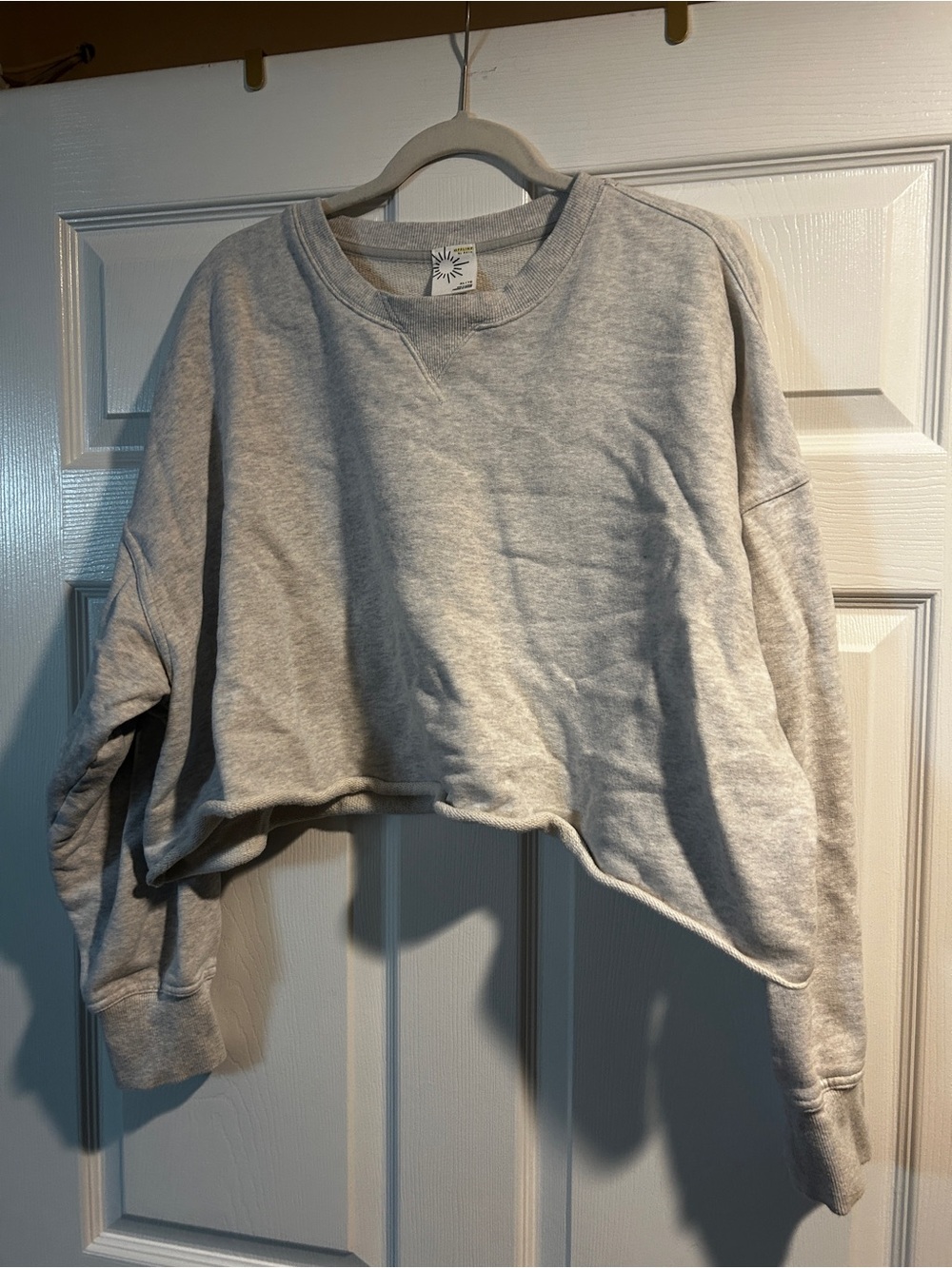 Aerie - Cropped Gray Crewneck - XL